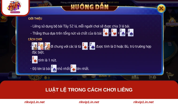 Thứ tự các bộ bài trong liêng từ sáp, liêng, ảnh đến điểm thường